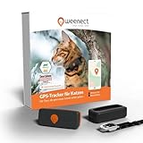 Weenect XS für Katzen - NEU Mini GPS-Tracker für Katzen | GPS-Tracking in Echtzeit | Ohne Distanzlimit | Kleinstes Modell auf dem Markt | Halsband inkludiert | Abonnement