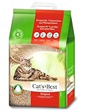 Cat's Best Original Katzenstreu, 100 % pflanzliche Katzen Klumpstreu mit maximaler Saugkraft – bekämpft Gerüche natürlich aktiv, 8,6 kg/20 l