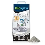 Biokat's Diamond Care Classic Katzenstreu ohne Duft - Feine Klumpstreu aus Bentonit mit Aktivkohle und Aloe Vera - 1 Sack (1 x 10 L)