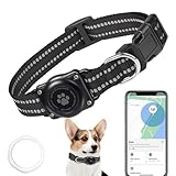 Hund GPS Tracker, Mini GPS Tracker Ohne ABO für Hunde, (nur IOS) mi t wasserdichte Reflektierendes GPS Hunde Tracker Halsbänder, Tracking Standort von Haustieren, Arbeite mit Apple Find My (1 Pack)