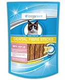 bogar, Bogadent Dental Sticks für Katzen, Katzen-Zahnpflege, Katzensnacks zur Förderung des Kauens und der Verdauung, Chips für Katzen, Mit Fisch, Fleisch, Früchten und Mineralstoffen, 50 g