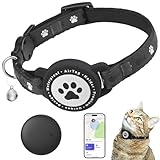 JIARUI Cat Tracker - GPS - Tracker für Katzen - Keine monatliche Gebühr - Funktioniert mit Apple Find My (nur iOS) - GPS -Ortungsgerät mit abbrechbarem Halsband für Katzen (1 Pack)